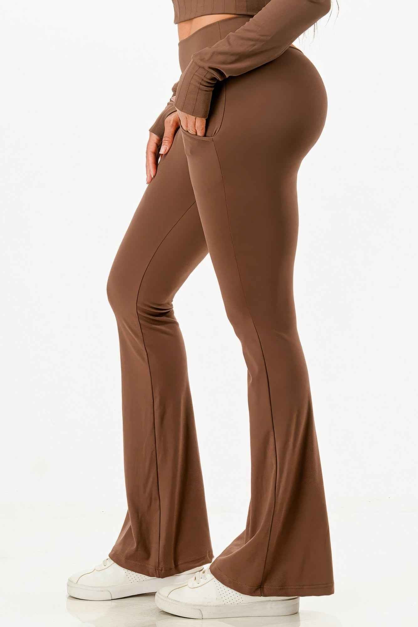 Butter Soft Crop Hoodie And Flare Pants Set