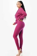 Cable Hoodie Sweater 2pcs Set