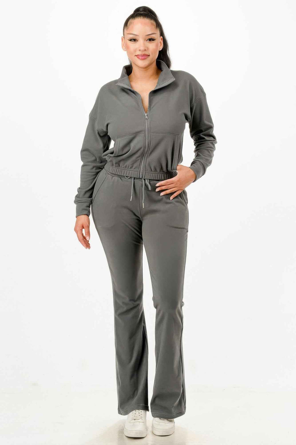 Soft Zipup Track Suit Set