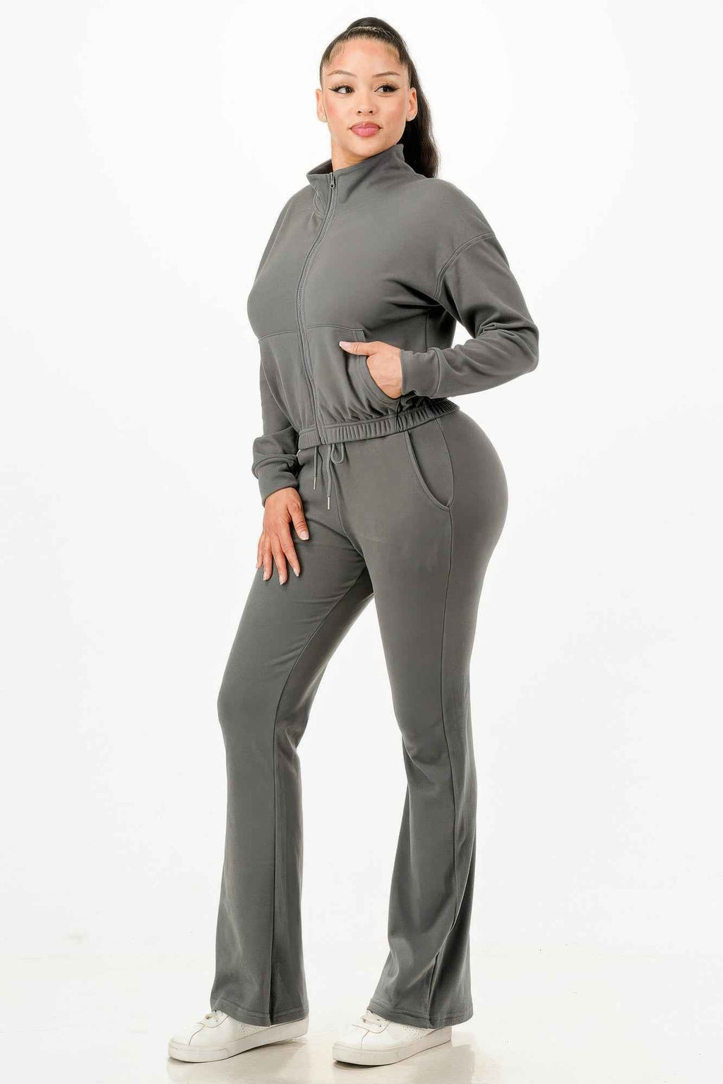 Soft Zipup Track Suit Set