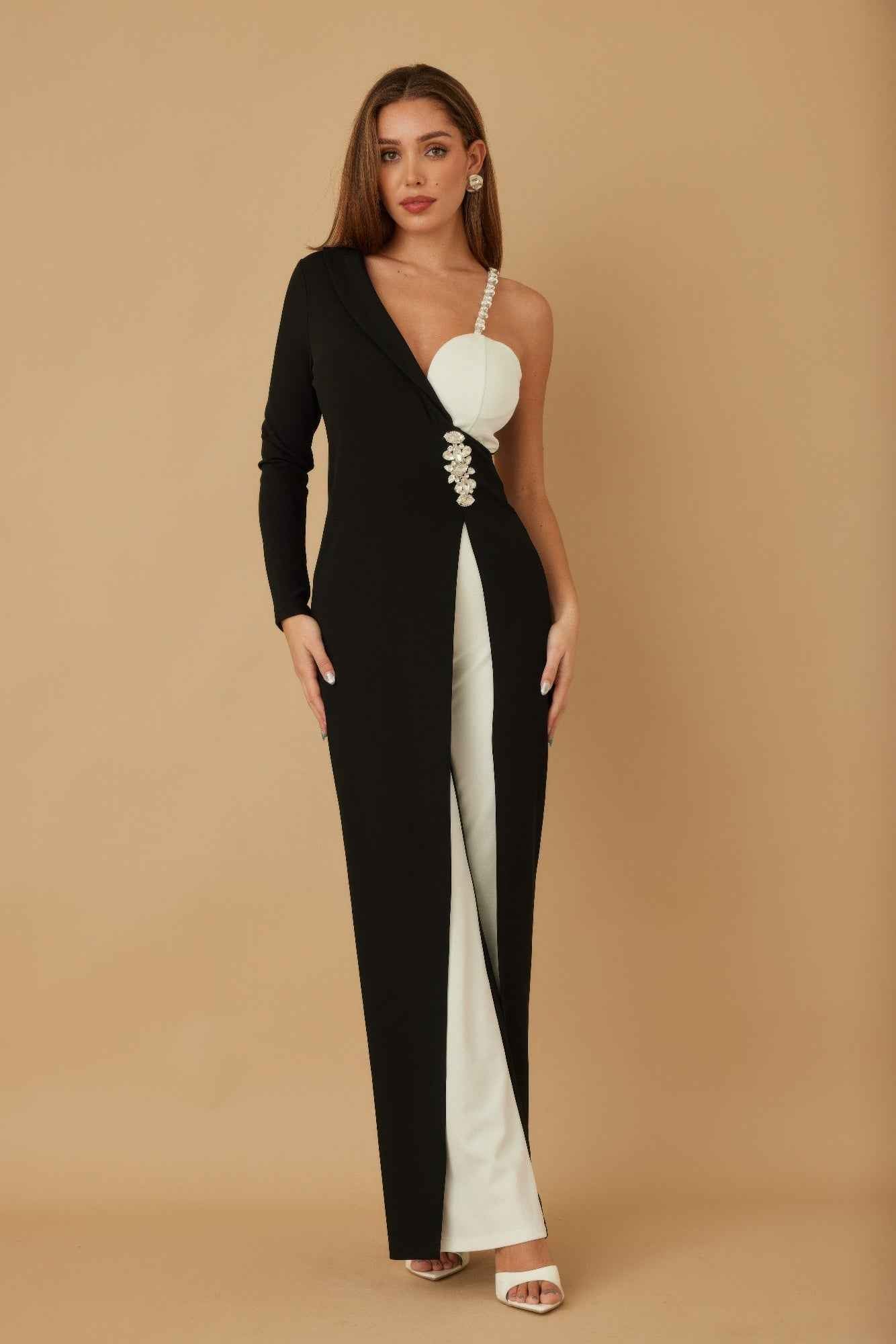 Jewel One Strap Shoulder Jumpsuit