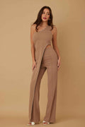 One Shoulder Strap Draped Layer W Rhinestone Sets