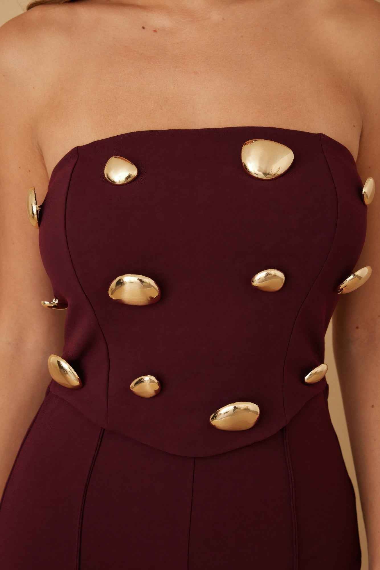 Multi Flat Mirror Stone Jumpsuit