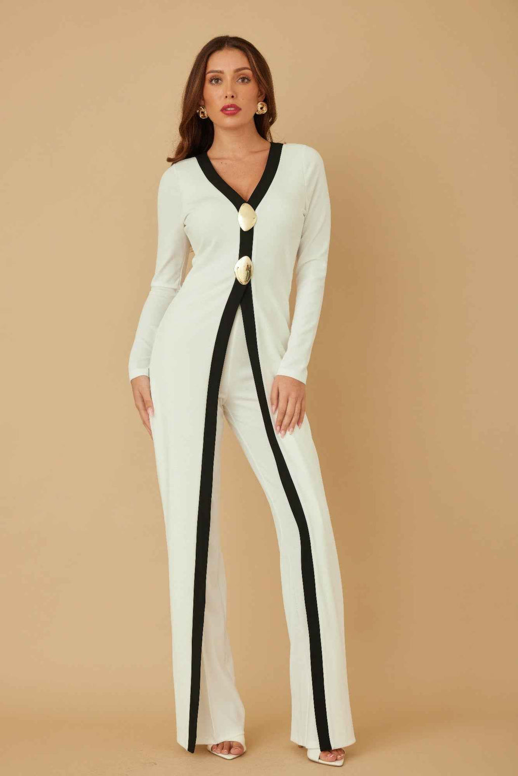 Mirror Stone Long Layer Jumpsuit