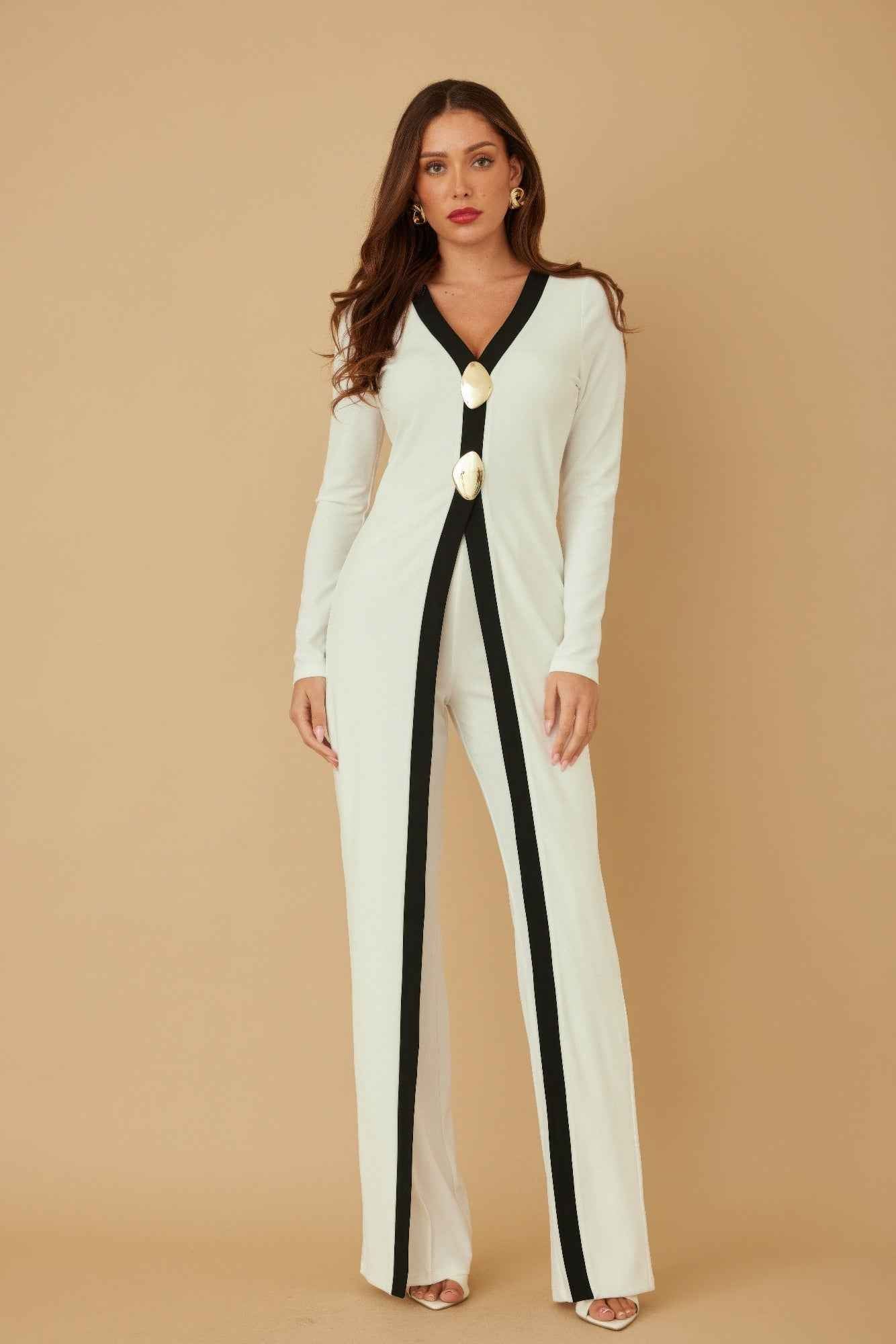 Mirror Stone Long Layer Jumpsuit