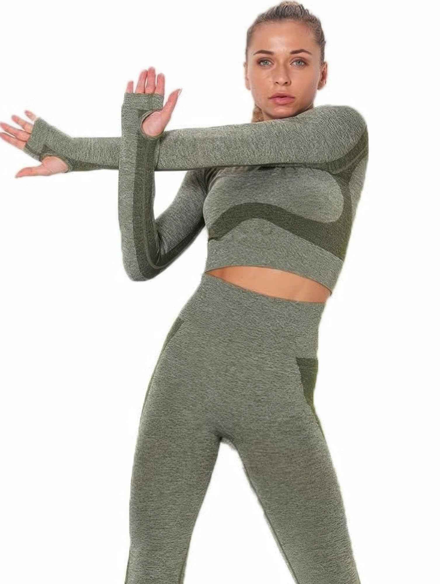 Seamless Long Sleeve Yoga Set