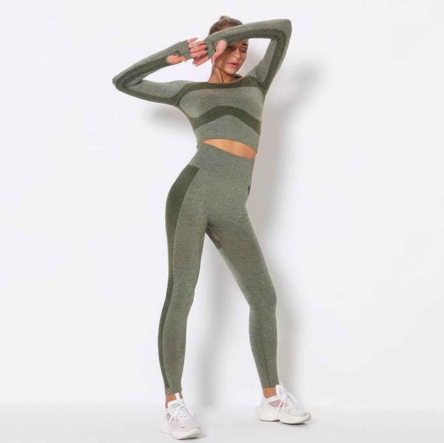 Seamless Long Sleeve Yoga Set