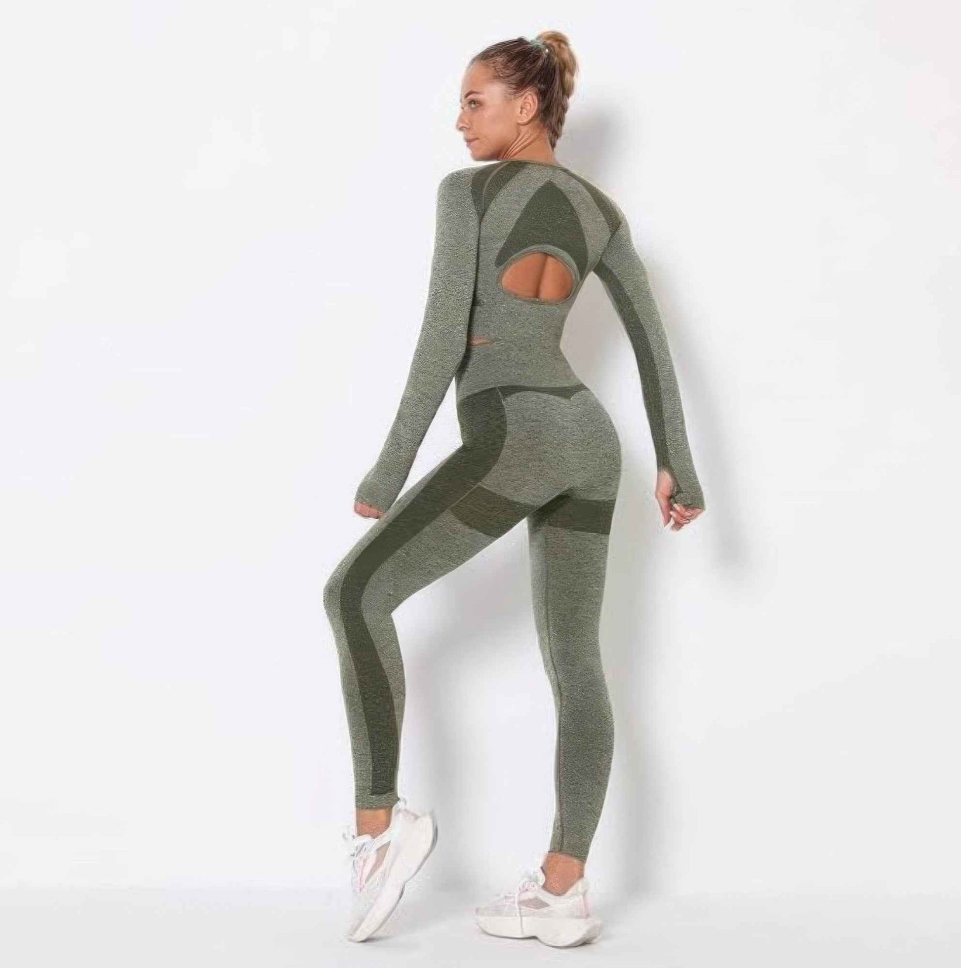 Seamless Long Sleeve Yoga Set