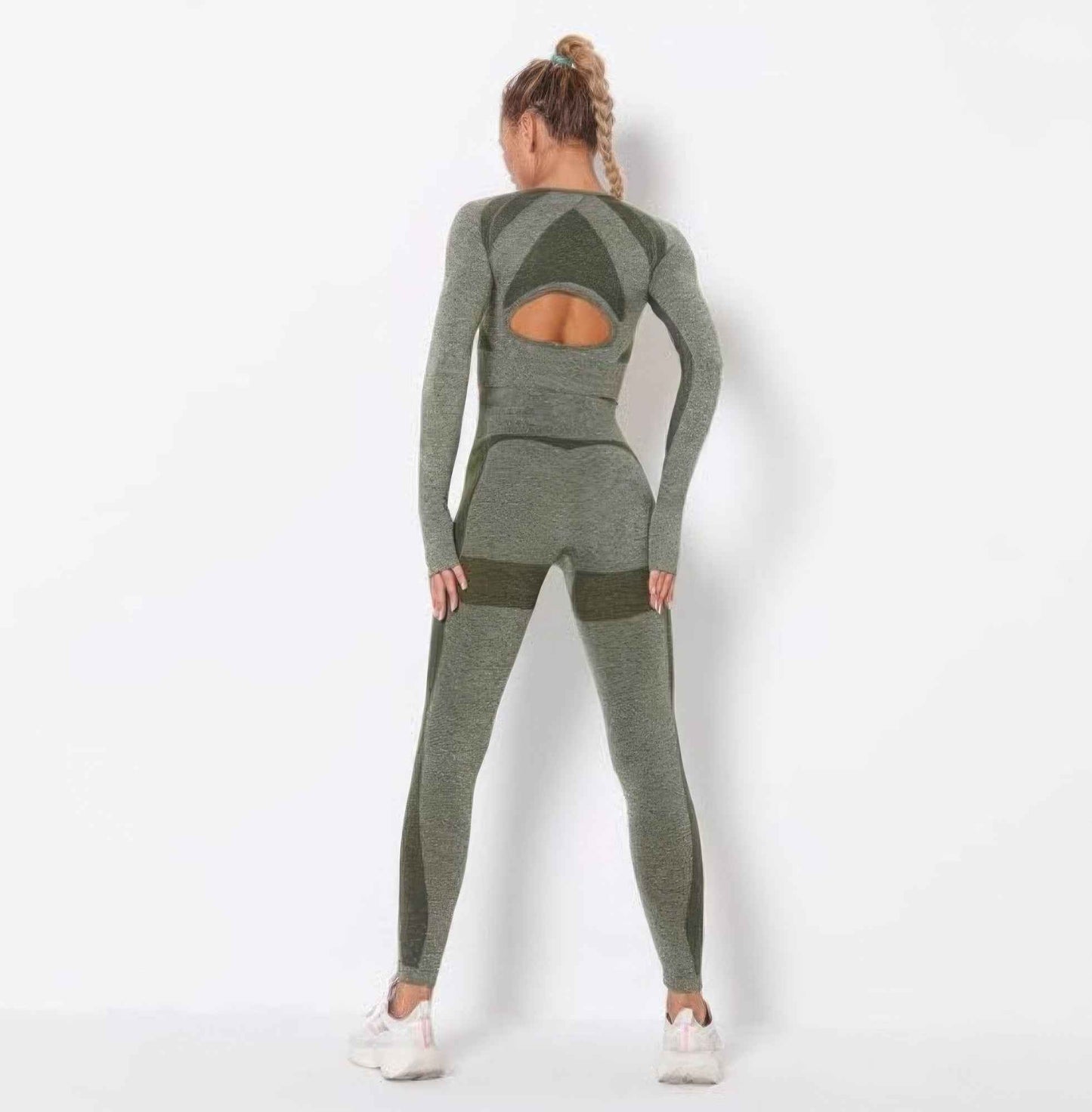 Seamless Long Sleeve Yoga Set