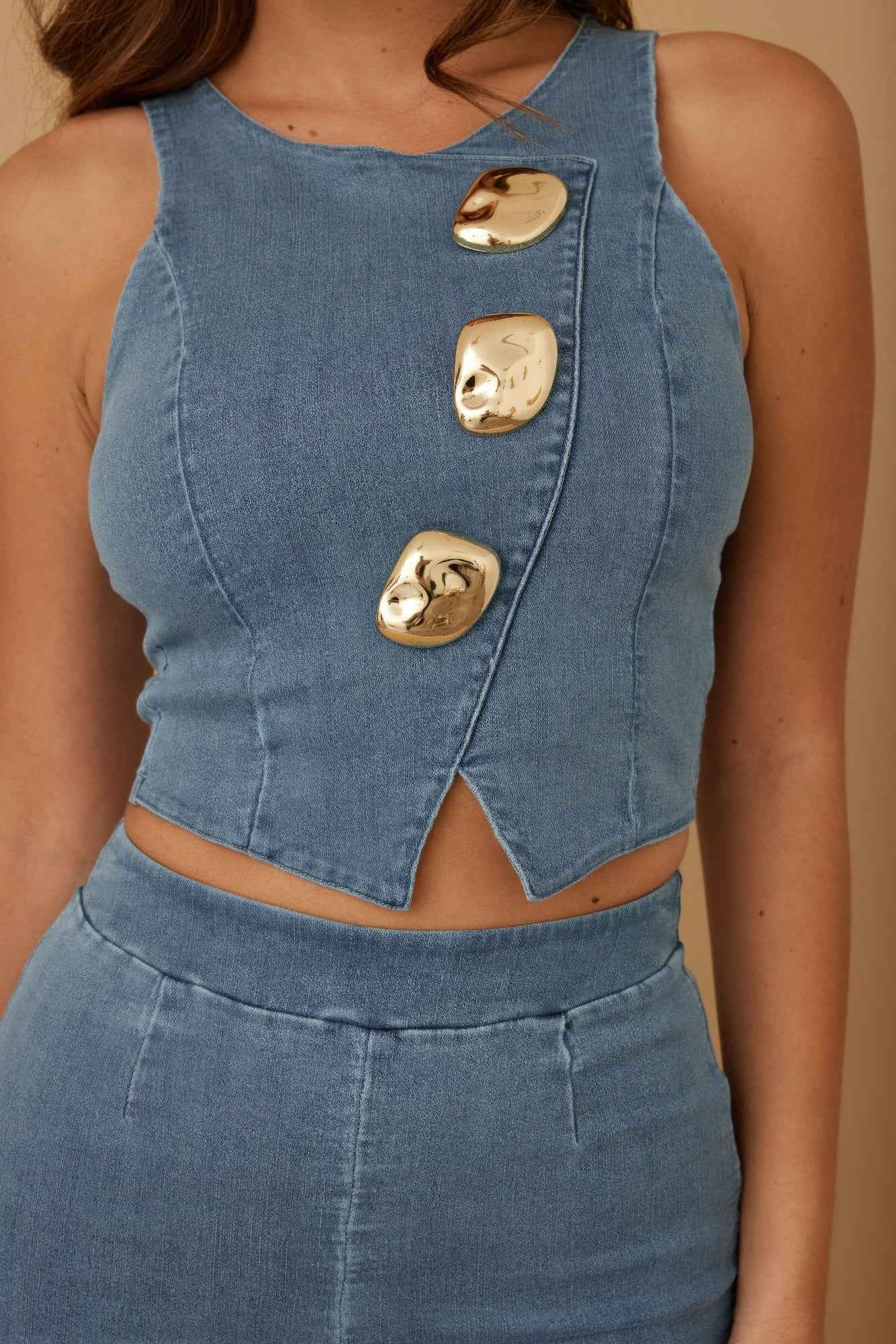 Crop Vest Casual Sets