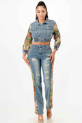 Tapestry Contrast Denim Set