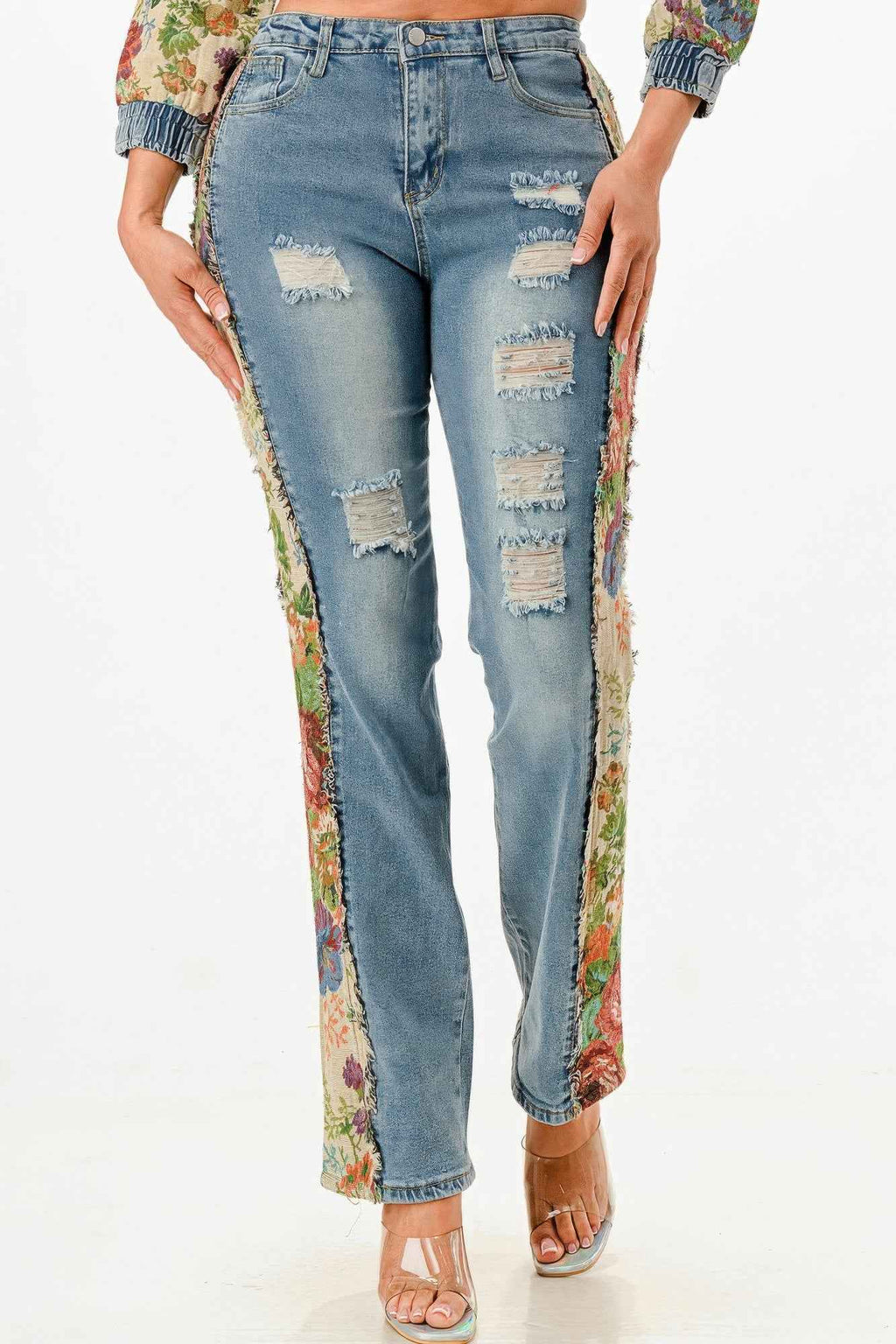 Tapestry Contrast Denim Set