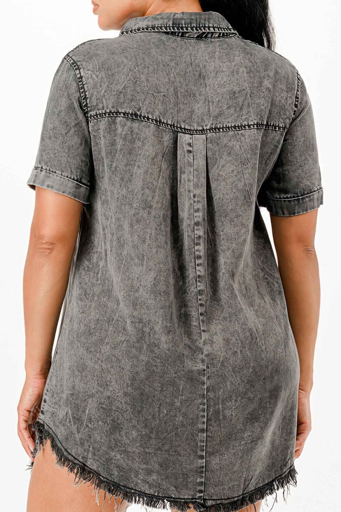 Washed Denim Dress