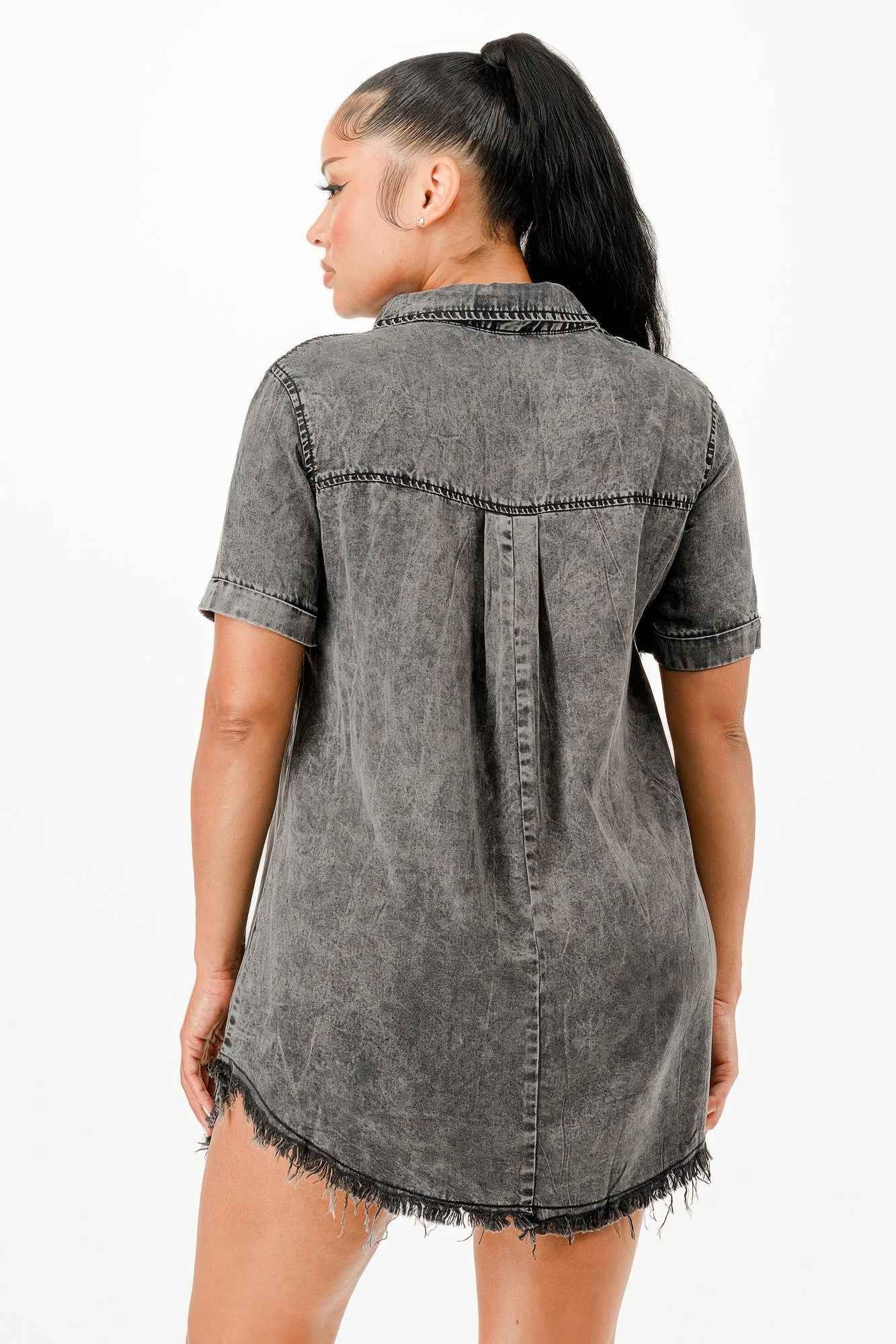 Washed Denim Dress