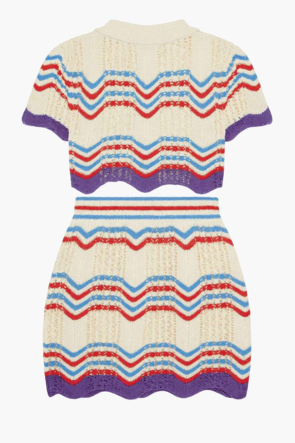 Zig Zag Crochet Two Piece Set