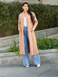 Clover Fine Knit Midi Cardi Cardigan With Pockets