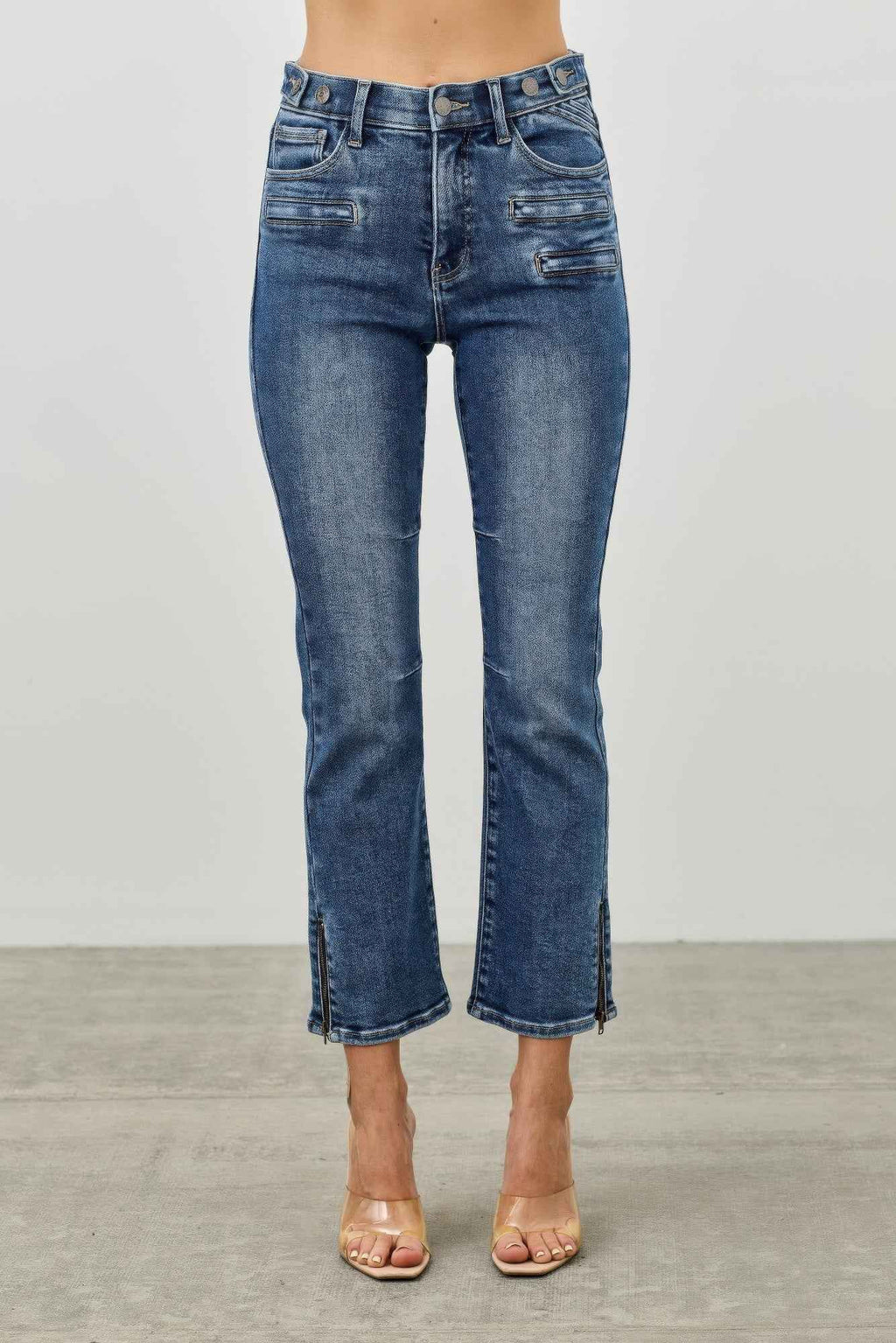 Mid Rise Skinny Crop Tummy Control