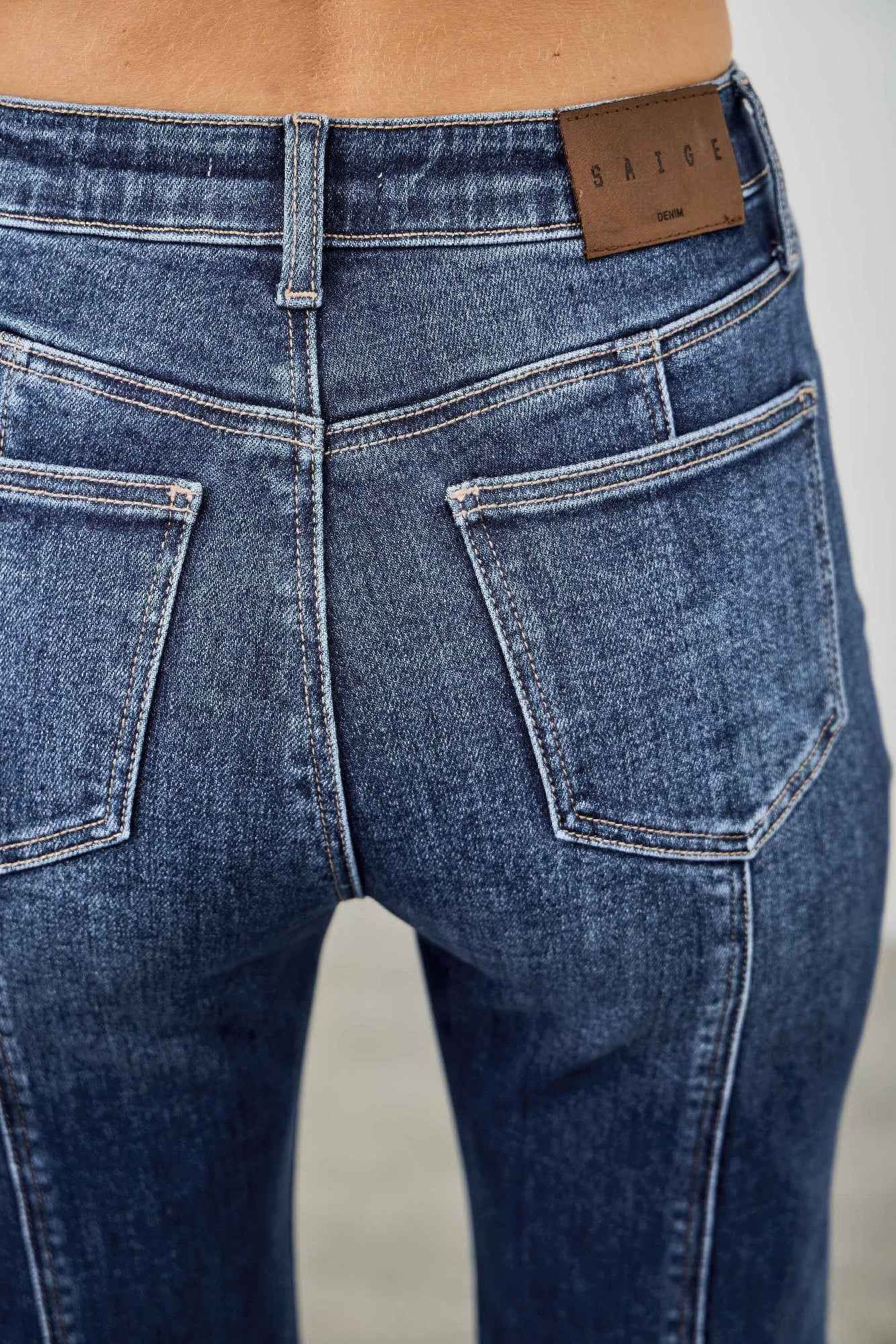 High Rise Boot Cut With Seam Detail