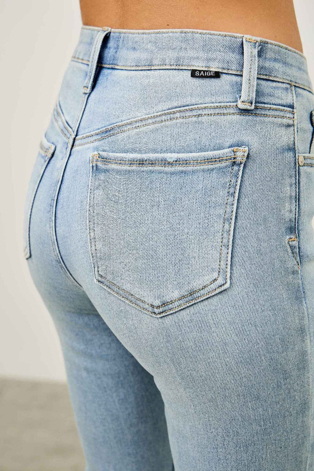 Mid Rise Flare With Released Hem