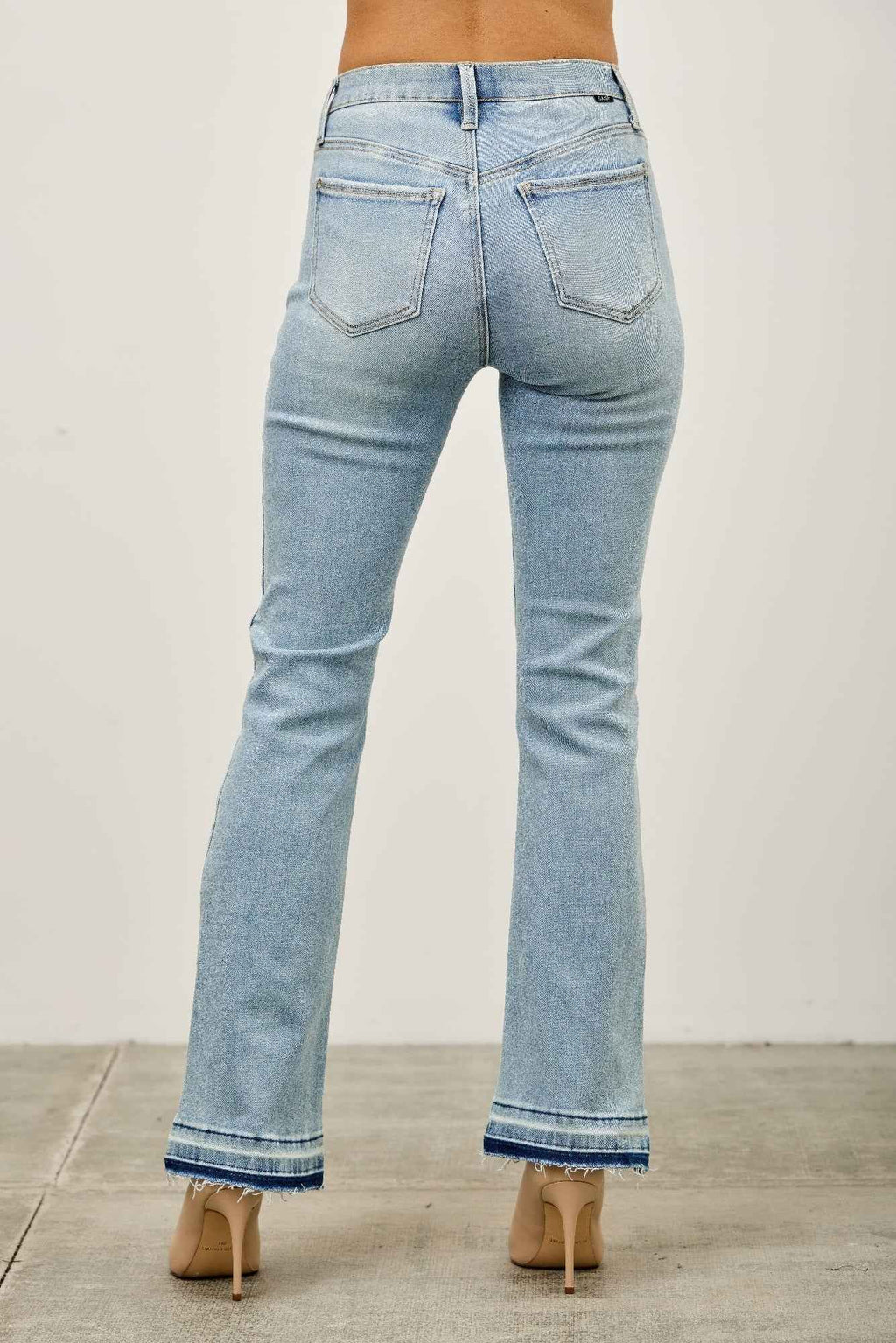 Mid Rise Flare With Released Hem
