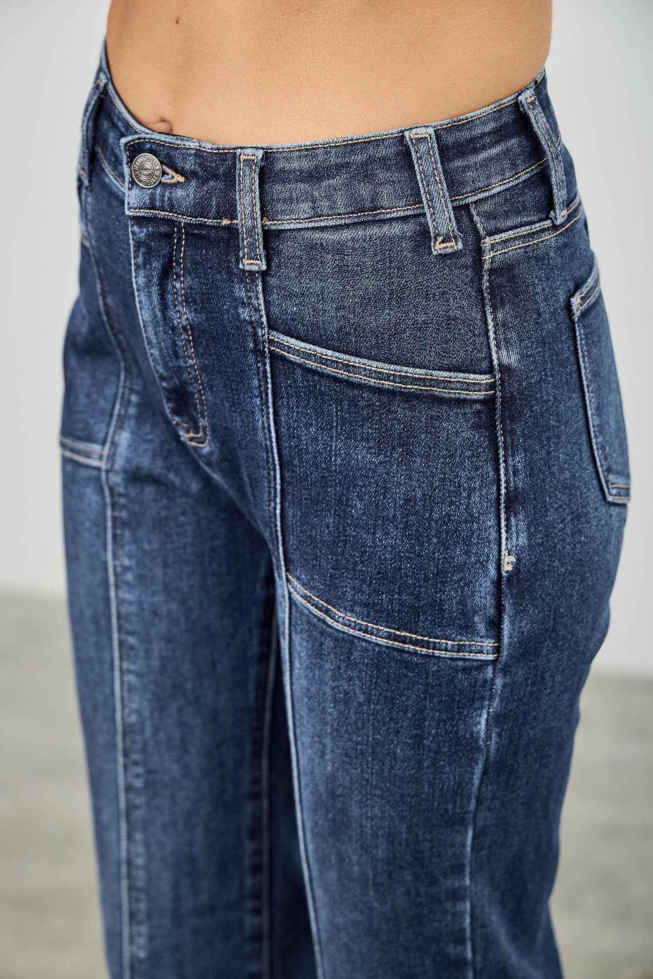High Rise Boot Cut With Seam Detail
