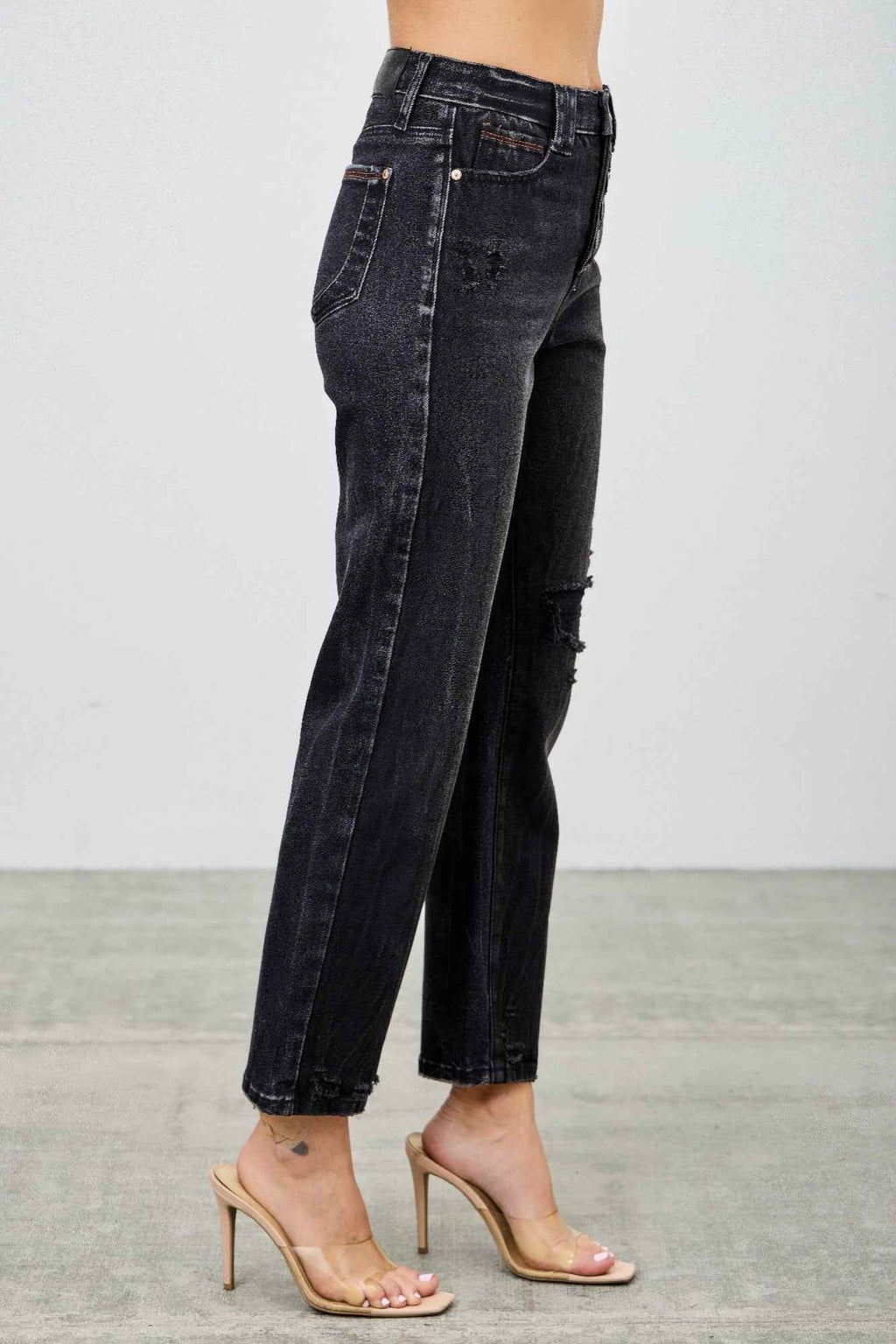 High Rise Slim Fit With Button Fly