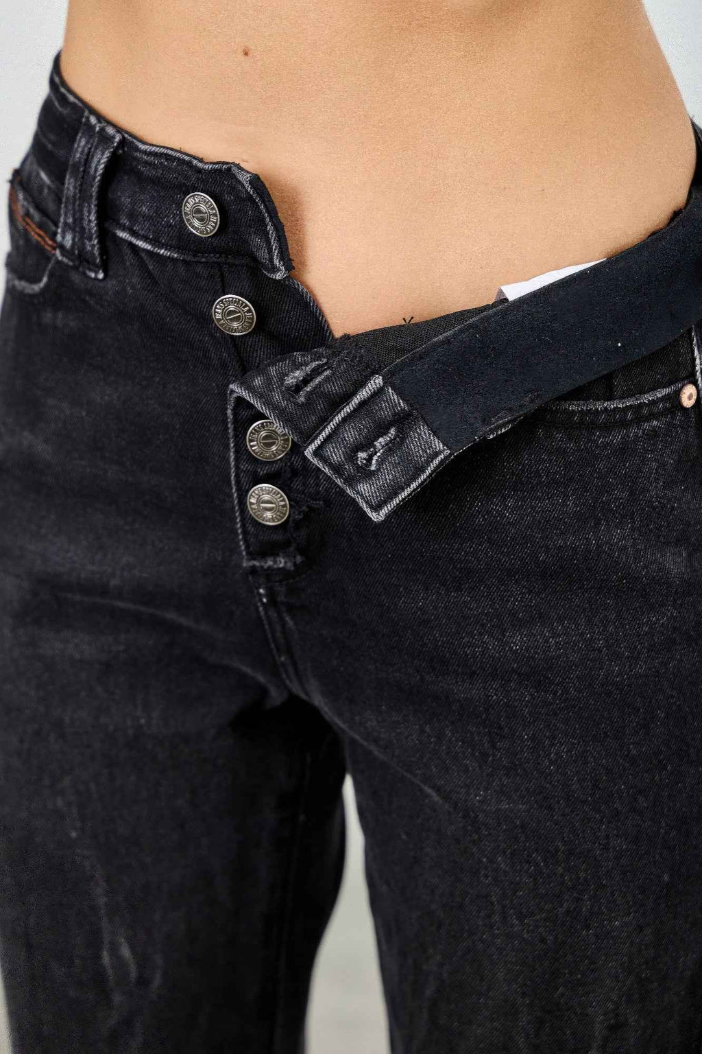High Rise Slim Fit With Button Fly
