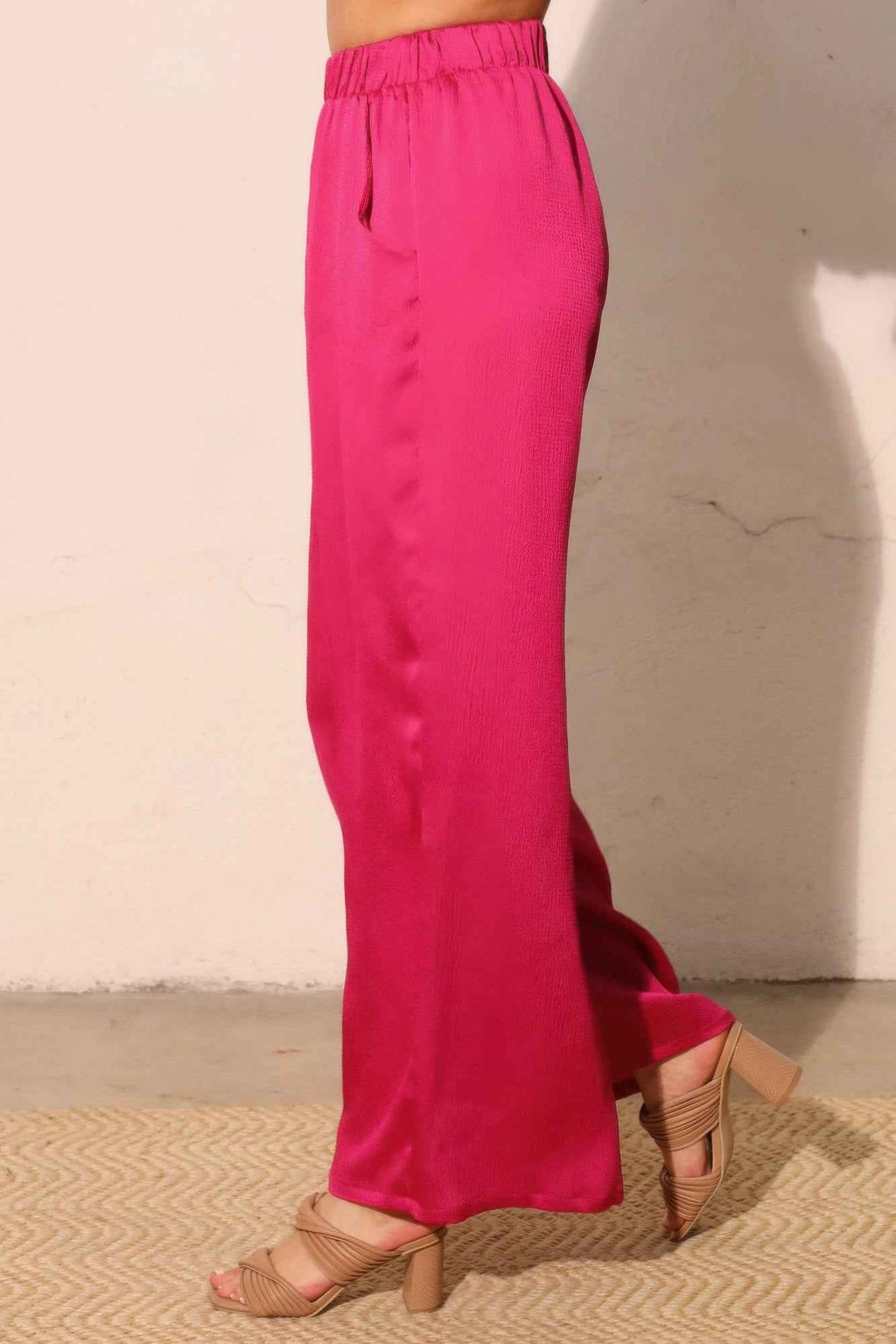 Hammered Satin Pocket Pants