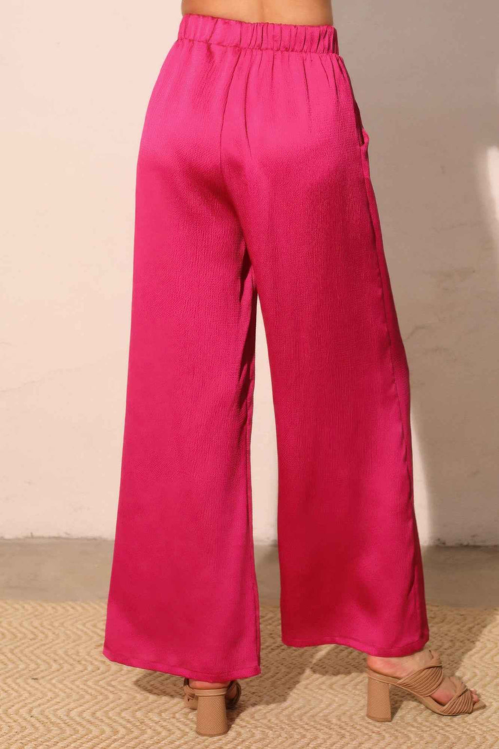 Hammered Satin Pocket Pants