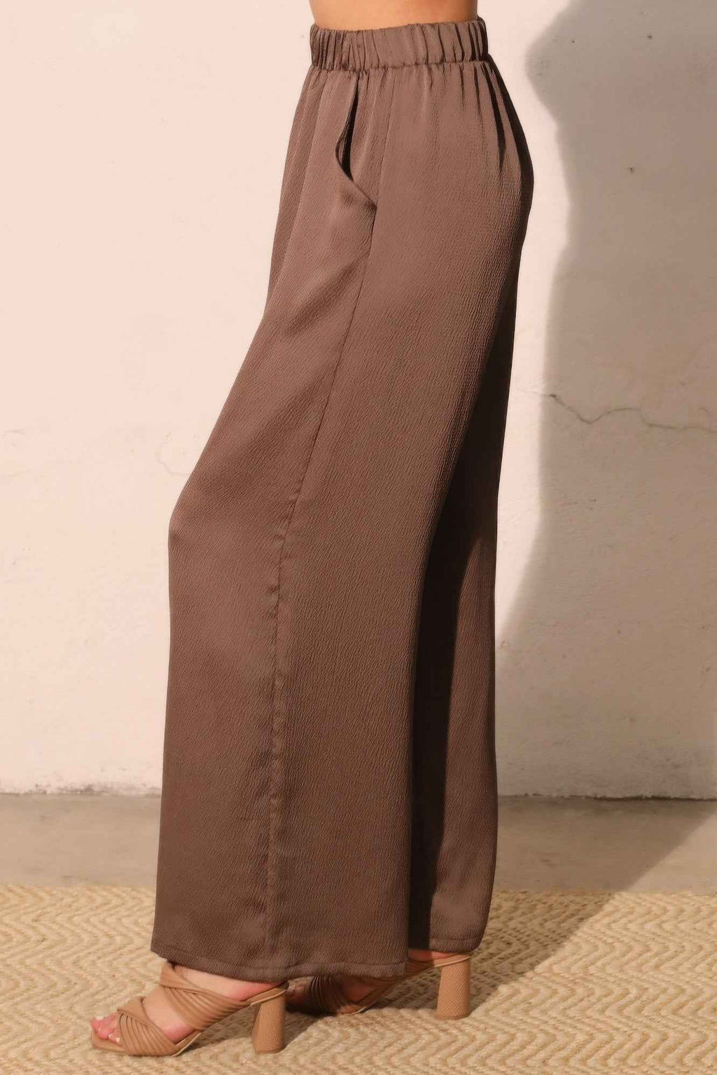 Hammered Satin Pocket Pants