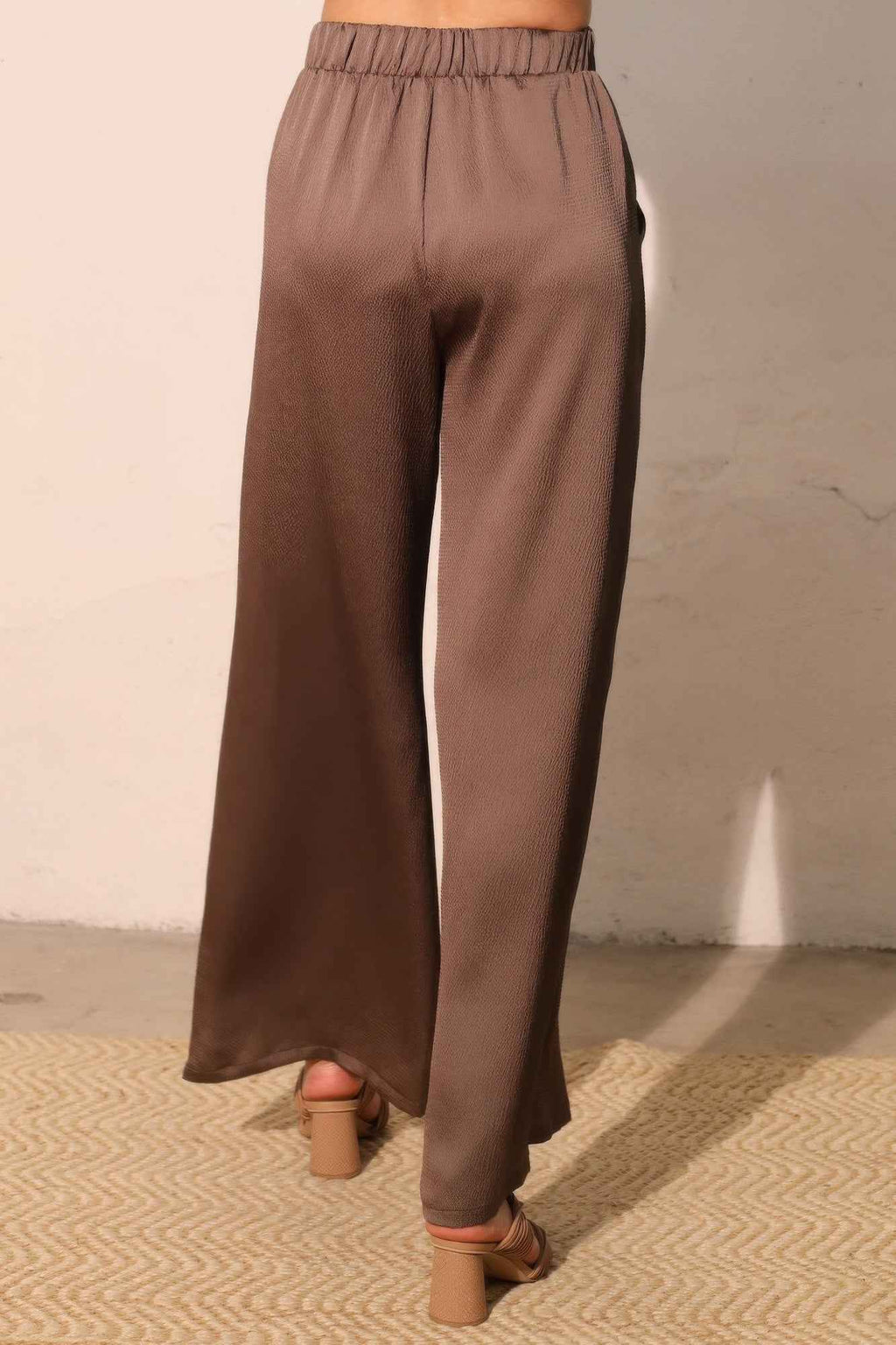 Hammered Satin Pocket Pants