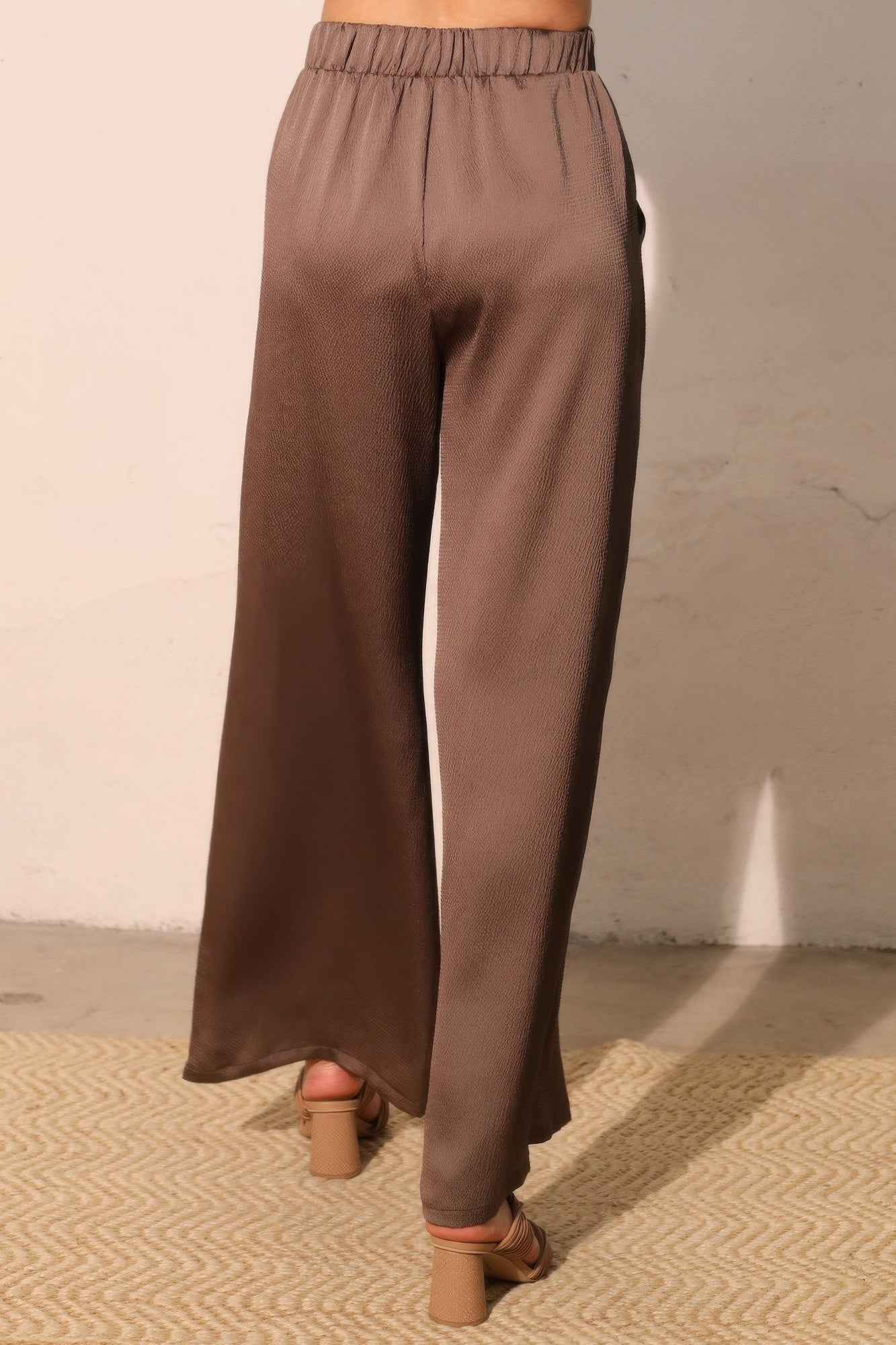 Hammered Satin Pocket Pants