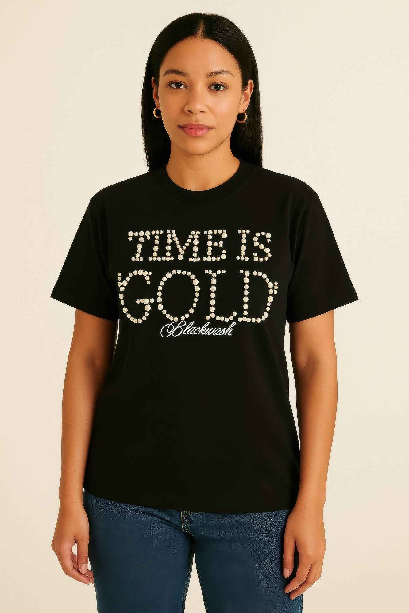Time Is Gold In Pearls Top