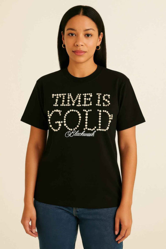 Time Is Gold In Pearls Top