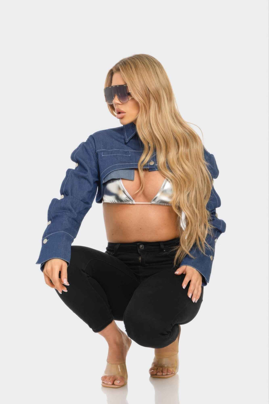 Button Down Denim Bolero