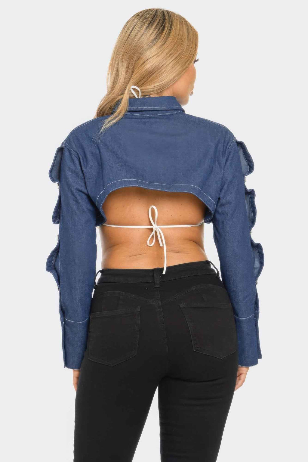 Button Down Denim Bolero