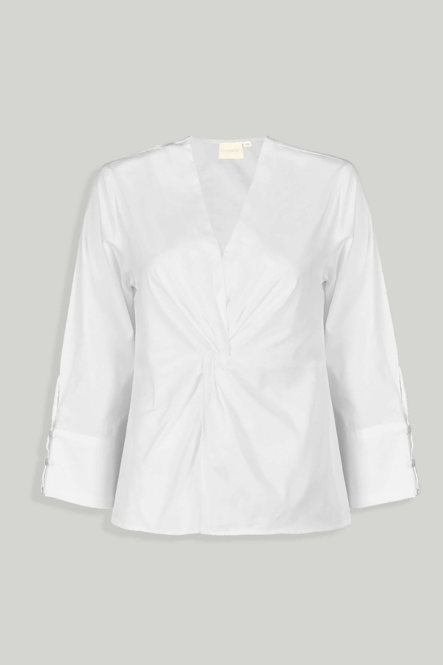 Front Twist Top in White - Excel Merchandise