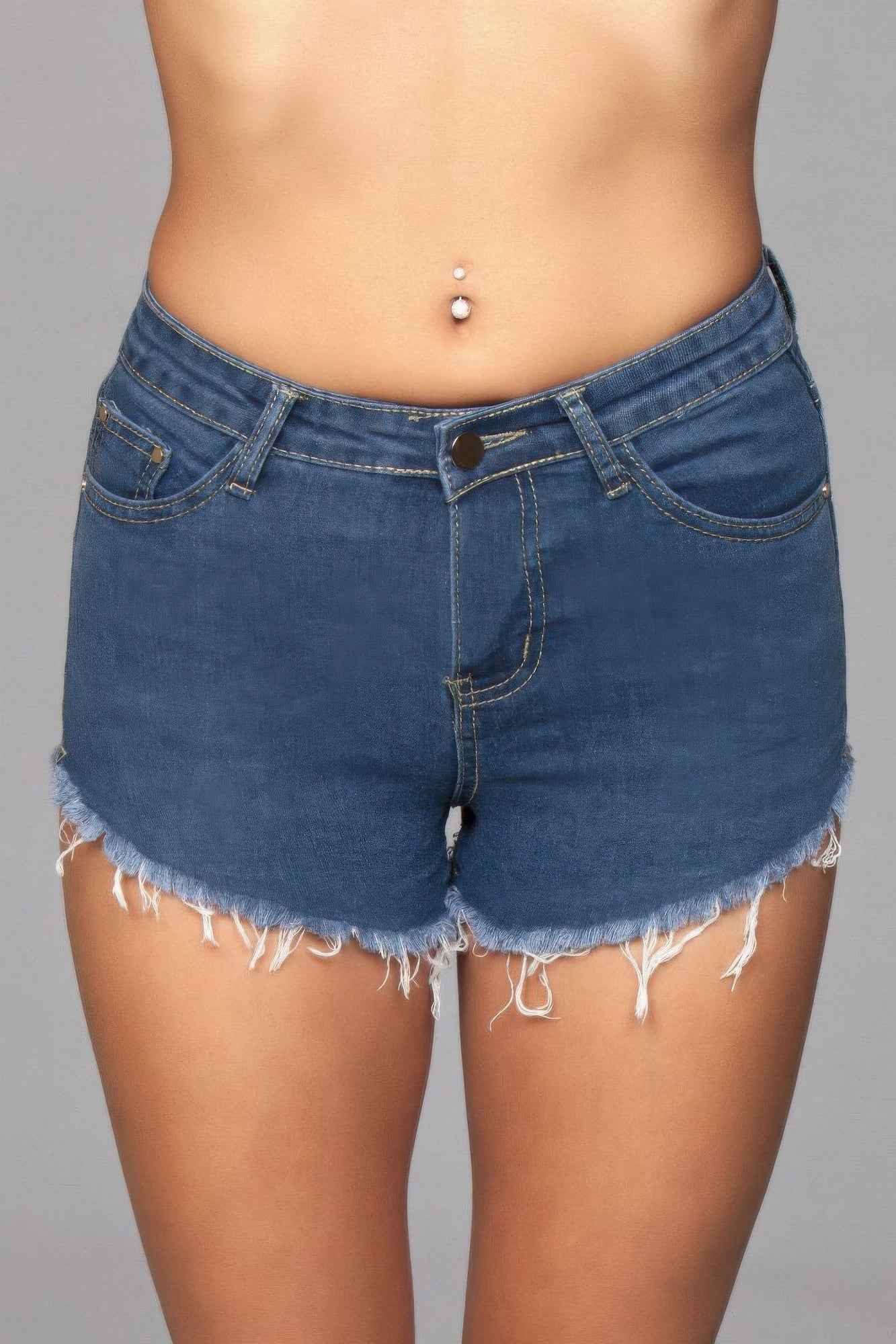 Zip Me Up Denim Shorts