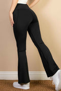 High Waist Side Pocket Flare Leggings