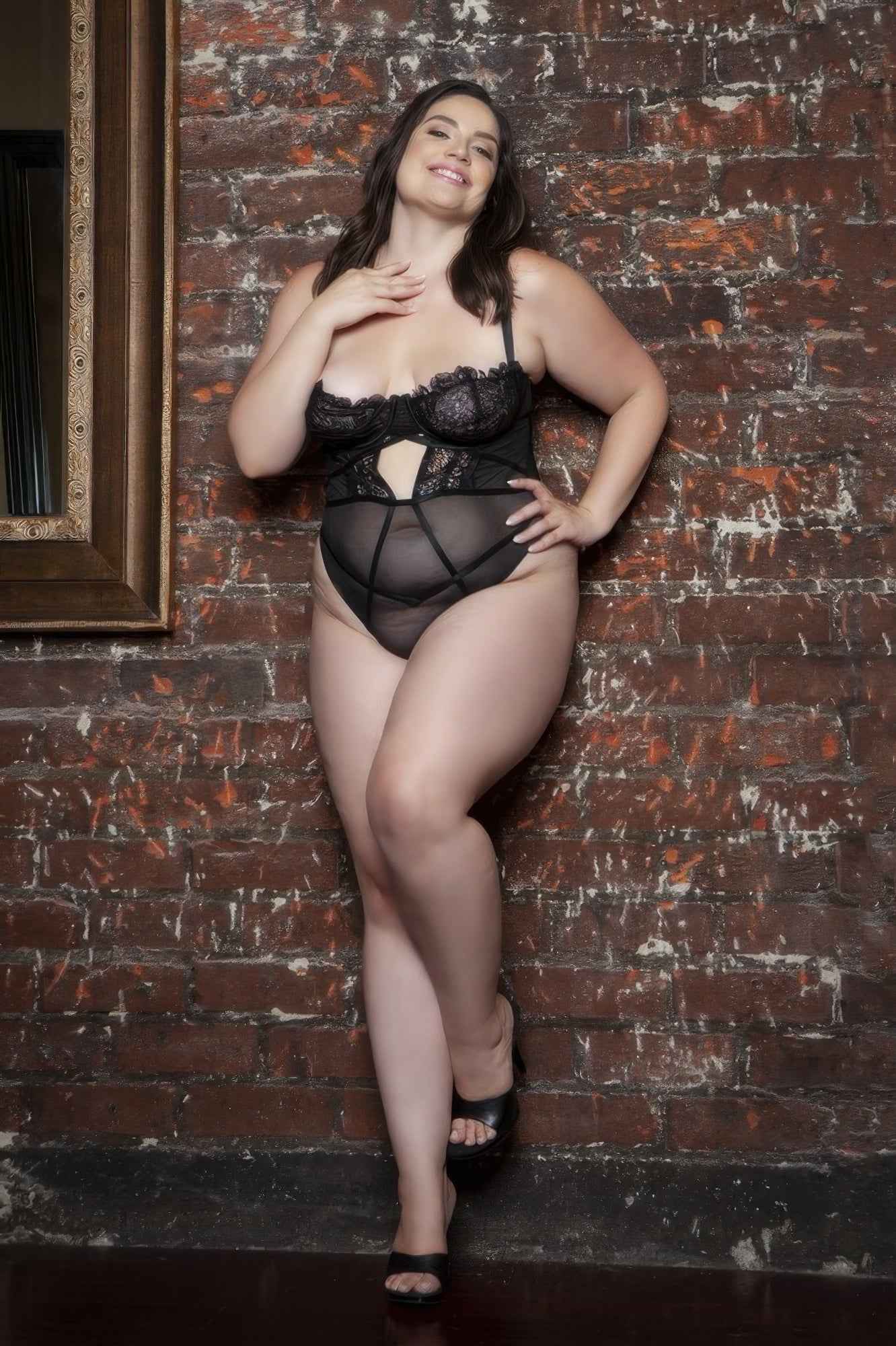 Black Plus Size Cameryn Bodysuit