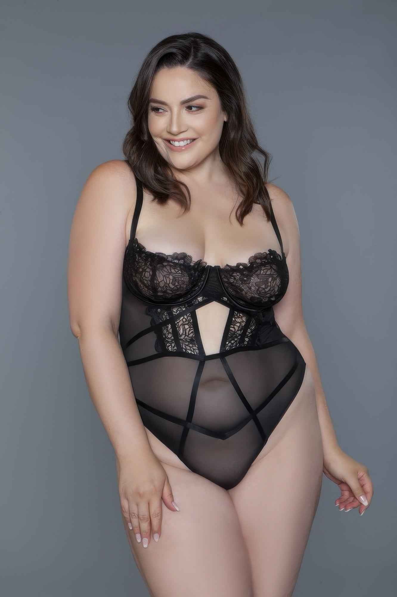 Black Plus Size Cameryn Bodysuit