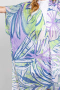 Hand Drawn Tropical Leaves Kimono