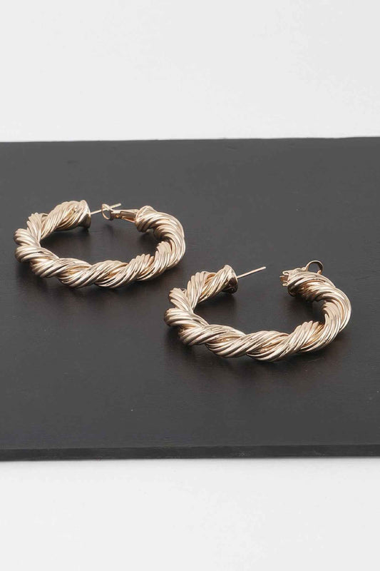 Twisted Rope Hoop Earrings