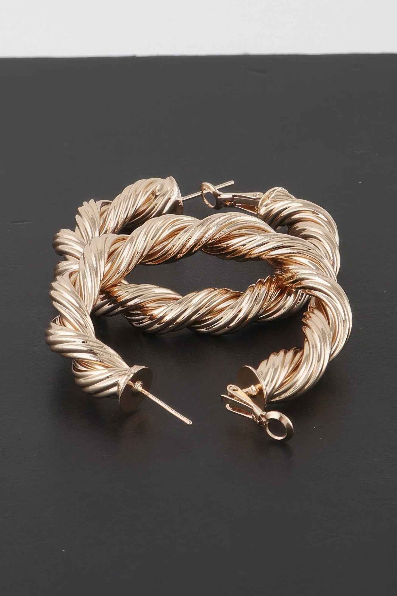 Twisted Rope Hoop Earrings