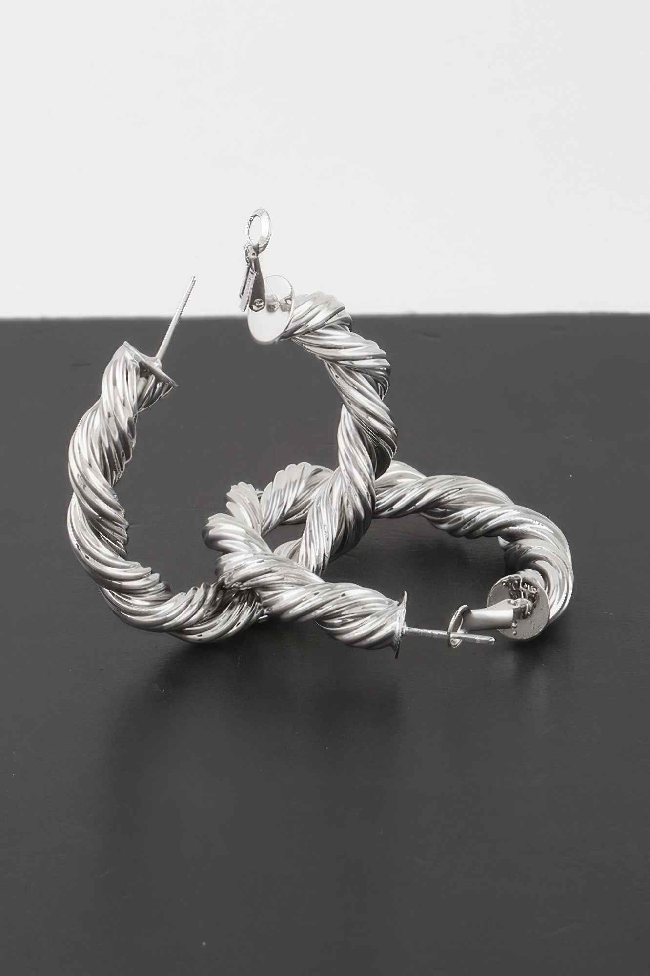 Twisted Rope Hoop Earrings