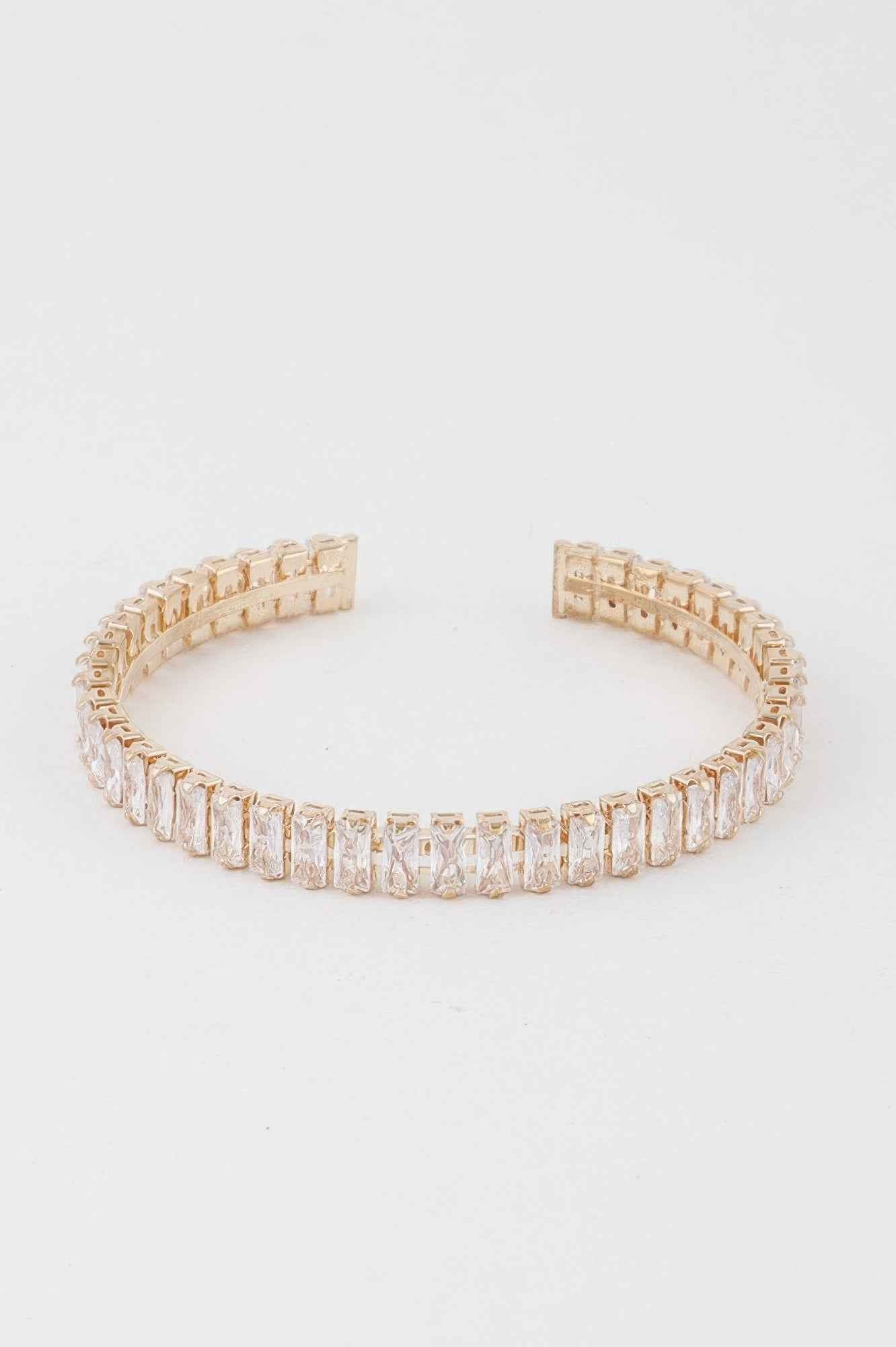 Crystal Bar Cuff Bracelet