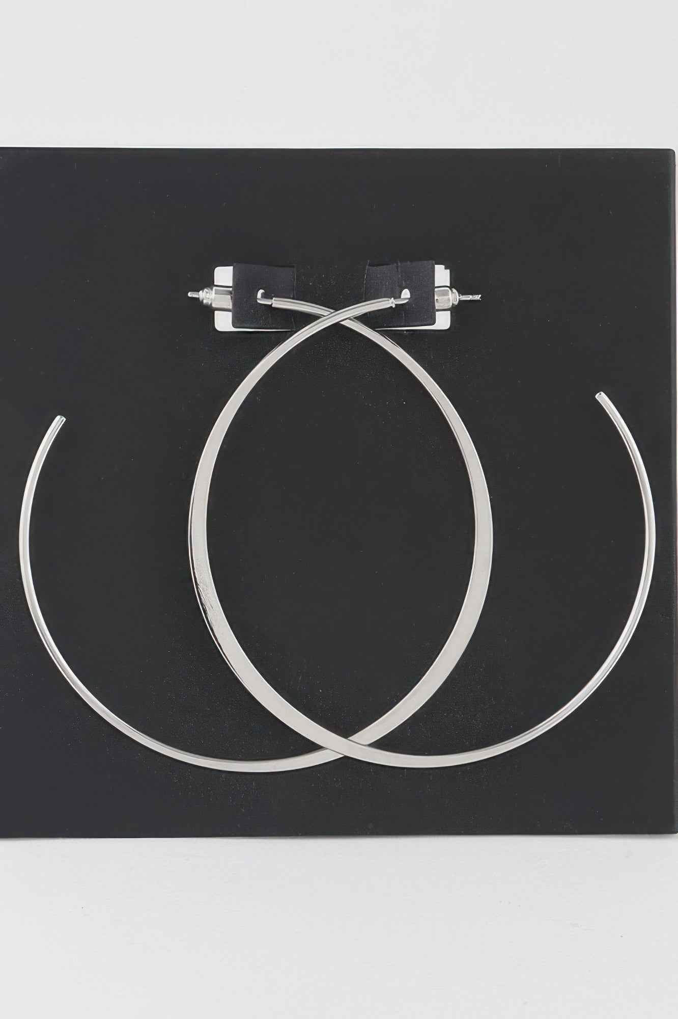Oversized Flat Metal Hoop Earrings