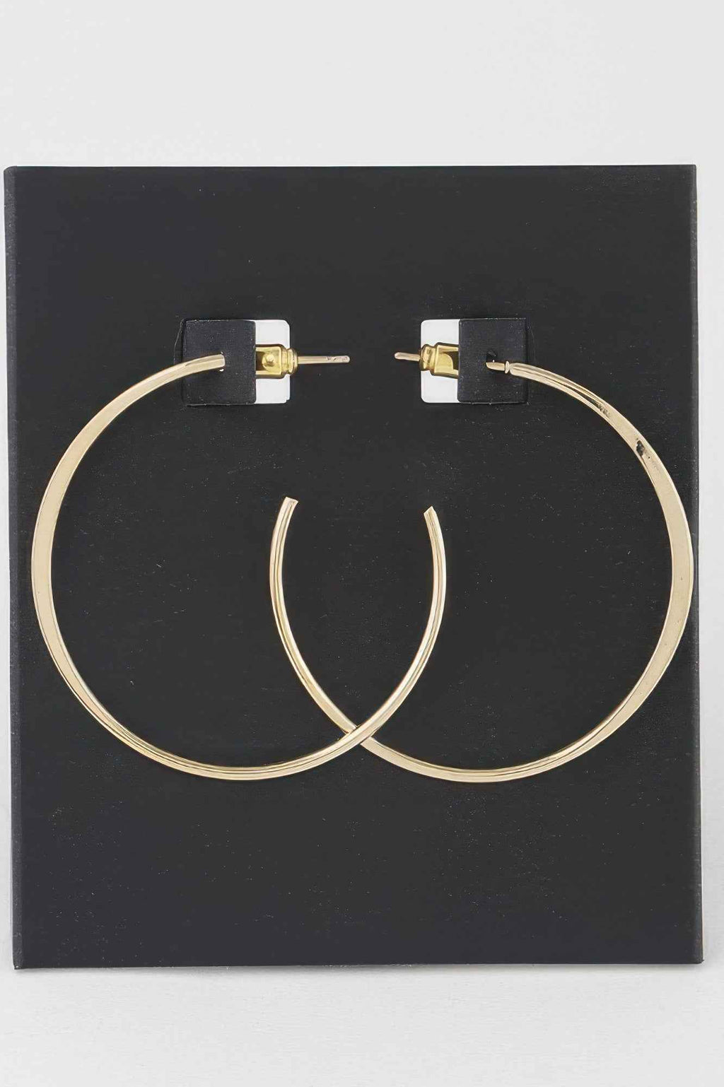 Flat Metal Dipped Hoop Earrings