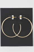 Flat Metal Dipped Hoop Earrings