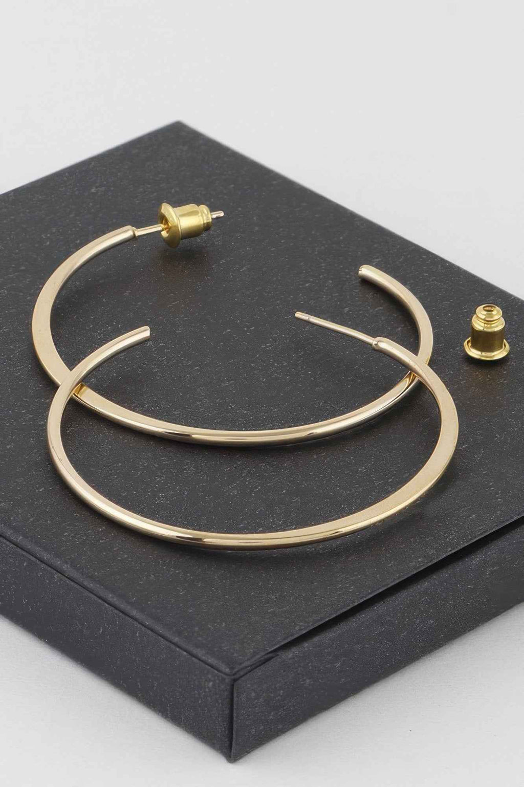 Flat Metal Dipped Hoop Earrings